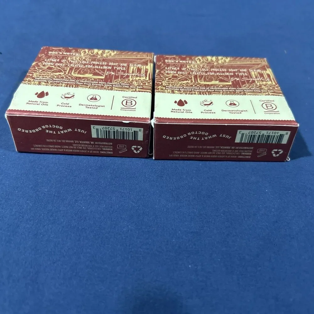 Dr. Squatch Limited Edition Natural Bar Soap Spiked Cider Zero Grit Lot of 2 New